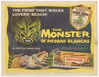 6x354 MONSTER OF PIEDRAS BLANCAS TC '59 artwork of the fiend that walks Lovers' Beach & sexy girl!