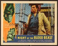 6x454 NIGHT OF THE BLOOD BEAST LC #8 '58 c/u of Ed Nelson with gun drawn backed against fence!