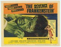6x359 REVENGE OF FRANKENSTEIN TC '58 Peter Cushing in the greatest horrorama, cool monster art!