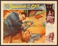 6x468 SHADOW OF THE CAT LC #7 '61 close up of man taking something from dead guy's jacket!