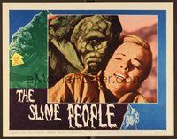 6x470 SLIME PEOPLE LC #1 '63 best close up of wacky monster making pretty girl VERY uncomfortable!