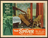 6x473 SPIDER LC #1 '58 great image of scared mother & child cornered by the giant monster's leg!