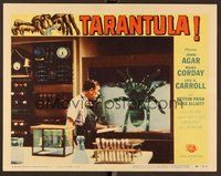 6x475 TARANTULA LC #6 '55 best close up of Leo G. Carroll in laboratory with giant spider in cage!