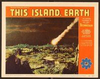 6x480 THIS ISLAND EARTH LC #7 '55 cool image of comet-like spaceship crashing in barren area!