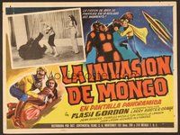 6x109 FLASH GORDON Mexican LC R60s best serial ever, close up of Buster Crabbe fighting wacky ape!