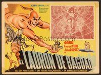 6x115 THIEF OF BAGDAD Mexican LC R50s close up of Sabu in giant spider web + cool border art!