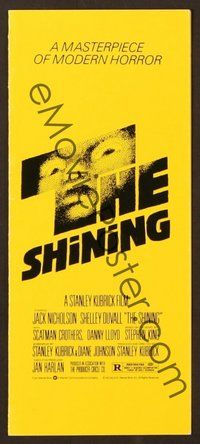 6x740 SHINING screening ticket '80 Stephen King & Stanley Kubrick's horror masterpiece!