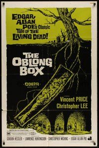 6x253 OBLONG BOX 1sh '69 Vincent Price, Edgar Allan Poe's tale of living dead, cool horror art!