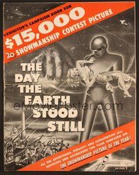 6x074 DAY THE EARTH STOOD STILL pressbook '51 Robert Wise, art of Gort holding Patricia Neal!