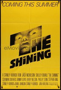 6x273 SHINING advance English 1sh '80 Stephen King & Stanley Kubrick horror masterpiece, Nicholson