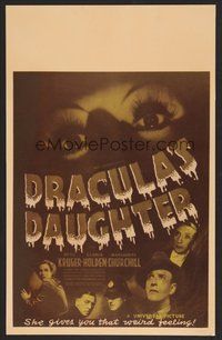 6x038 DRACULA'S DAUGHTER WC '36 Gloria Holden in title role in Universal horror, different image!