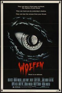 6x309 WOLFEN 1sh '81 really cool horror art of moon & clouds as eye, there is no defense!