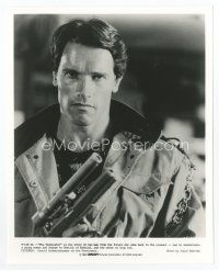 6x607 TERMINATOR 8x10 still '84 close up of cyborg Arnold Schwarzenegger holding gun!