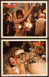 6x665 BLOOD ON SATAN'S CLAW 12 German LCs '72 sexy naked girls in chill-filled festival of horror!