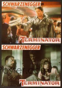 6x678 TERMINATOR 7 German LCs '85 great different images of tough cyborg Arnold Schwarzenegger!