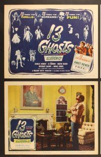 6x490 13 GHOSTS 8 LCs '60 William Castle, great art of all the spooks, cool horror in ILLUSION-O!