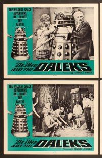6x499 DR. WHO & THE DALEKS 8 LCs '66 Peter Cushing as Dr. Who, the wildest space adventure!