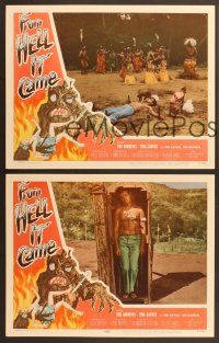 6x551 FROM HELL IT CAME 3 LCs '57 images of wild native rituals born of jungle witchcraft!