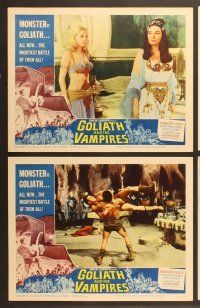 6x524 GOLIATH & THE VAMPIRES 7 LCs '64 Gordon Scott must save kidnapped women from an evil zombie!