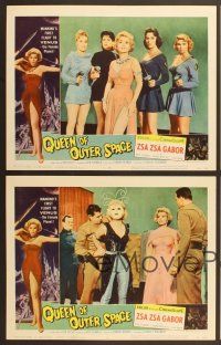 6x546 QUEEN OF OUTER SPACE 4 LCs '58 sexy Zsa Zsa Gabor & Laurie Mitchell, beauties of planet Venus!