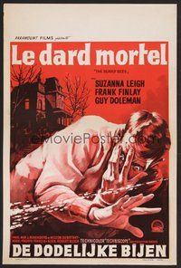 6y354 DEADLY BEES Belgian '67 hives of horror, fatal stings, cool art of terrified man!