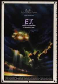 6y477 E.T. THE EXTRA TERRESTRIAL printer's test advance 1sh '82 different ship in clouds image!