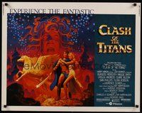 6y015 CLASH OF THE TITANS 1/2sh '81 Ray Harryhausen, great fantasy art by Greg & Tim Hildebrandt!