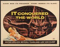 6y035 IT CONQUERED THE WORLD 1/2sh '56 Roger Corman, AIP, great art of wacky monster & sexy girl!