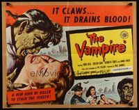 6y072 VAMPIRE 1/2sh '57 John Beal, it claws, it drains blood, cool art of monster & victim!
