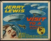6y074 VISIT TO A SMALL PLANET style B 1/2sh '60 close-up of wacky alien Jerry Lewis!