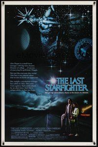 6y531 LAST STARFIGHTER 1sh '84 Lance Guest as video game expert pilot!