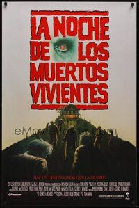 6y545 NIGHT OF THE LIVING DEAD Spanish/U.S. 1sh '90 Tom Savini, from George Romero screenplay, zombies!