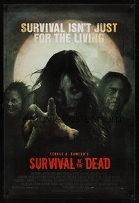 6y588 SURVIVAL OF THE DEAD DS 1sh '10 George A. Romero zombie horror, cool image!
