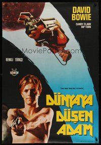 6y113 MAN WHO FELL TO EARTH Turkish '76 Nicolas Roeg, David Bowie, cool totally different image!