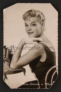 6z069 ROMY SCHNEIDER Dutch postcard '57 great early image of pretty young actress in Monpti!