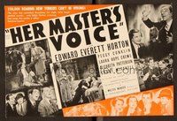 6z212 HER MASTER'S VOICE herald '36 Edward Everett Horton & Peggy Conklin!