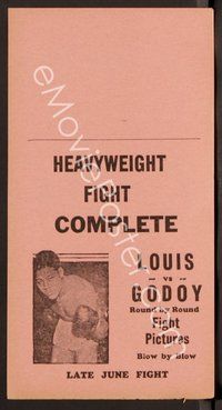 6z214 JOE LOUIS VS ARTURO GODOY herald '40 boxing match, round by round, blow by blow!