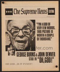 6z227 OH GOD herald '77 directed by Carl Reiner, wacky George Burns, John Denver!