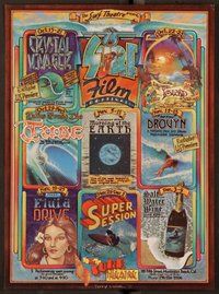 6z243 SURF FILM FESTIVAL herald '75 really cool Terry Lamb artwork!