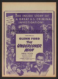 6z244 UNDERCOVER MAN herald '49 Glenn Ford, inside story of a criminal investigation!