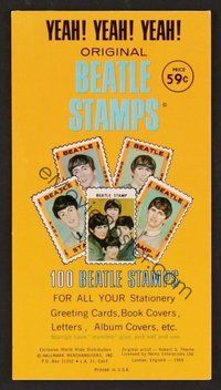 6z076 BEATLES stamps '64 art of John, Paul, George & Ringo!