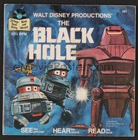 6z094 BLACK HOLE book & record '79 Disney sci-fi, Schell, Anthony Perkins, Robert Forster!