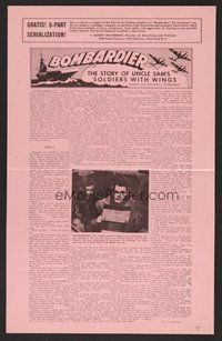 6z063 BOMBARDIER newspaper promo ad '43 Anne Shirley, Pat O'Brien & Randolph Scott!