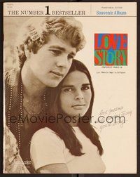 6z095 LOVE STORY music book '70 many images of pretty Ali MacGraw & Ryan O'Neal!