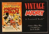 6z072 VINTAGE MICKEY postcard book '91 Walt Disney, great artwork of Mickey Mouse!