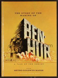 6z256 BEN-HUR hardcover program '60 Charlton Heston, William Wyler religious epic, cool chariot art!