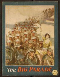 6z258 BIG PARADE program '25 King Vidor's World War I epic, John Gilbert becomes a man!