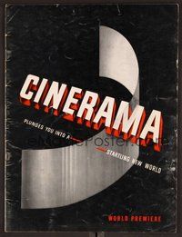 6z269 CINERAMA 2nd printing program '52 it plunges you into a startling new world!