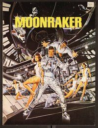 6z322 MOONRAKER program '79 art of Roger Moore as James Bond & sexy space babes by Gouzee!