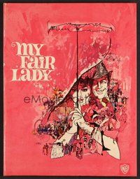 6z325 MY FAIR LADY hardcover program '64 classic art of Audrey Hepburn & Rex Harrison by Bob Peak!